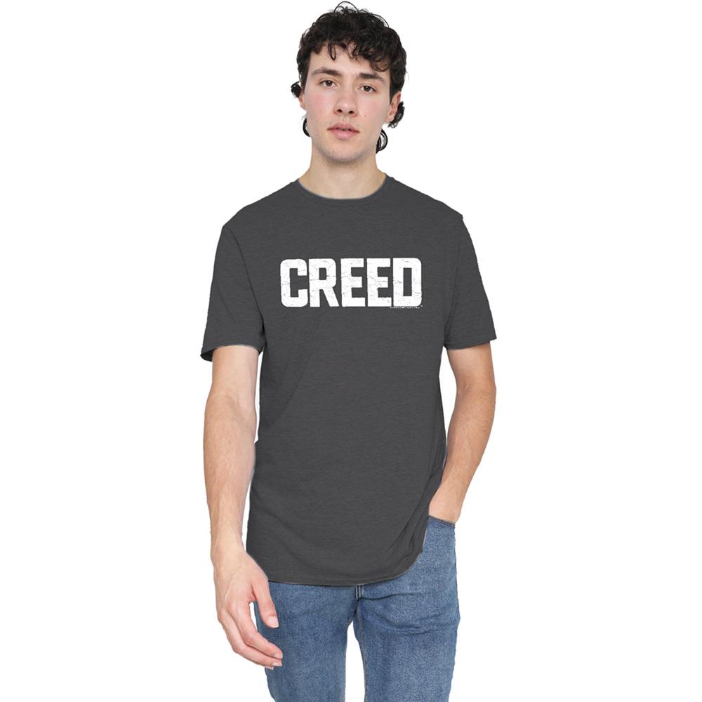 Charcoal - Lifestyle - Creed Unisex Adult Cracked Heather Logo T-Shirt