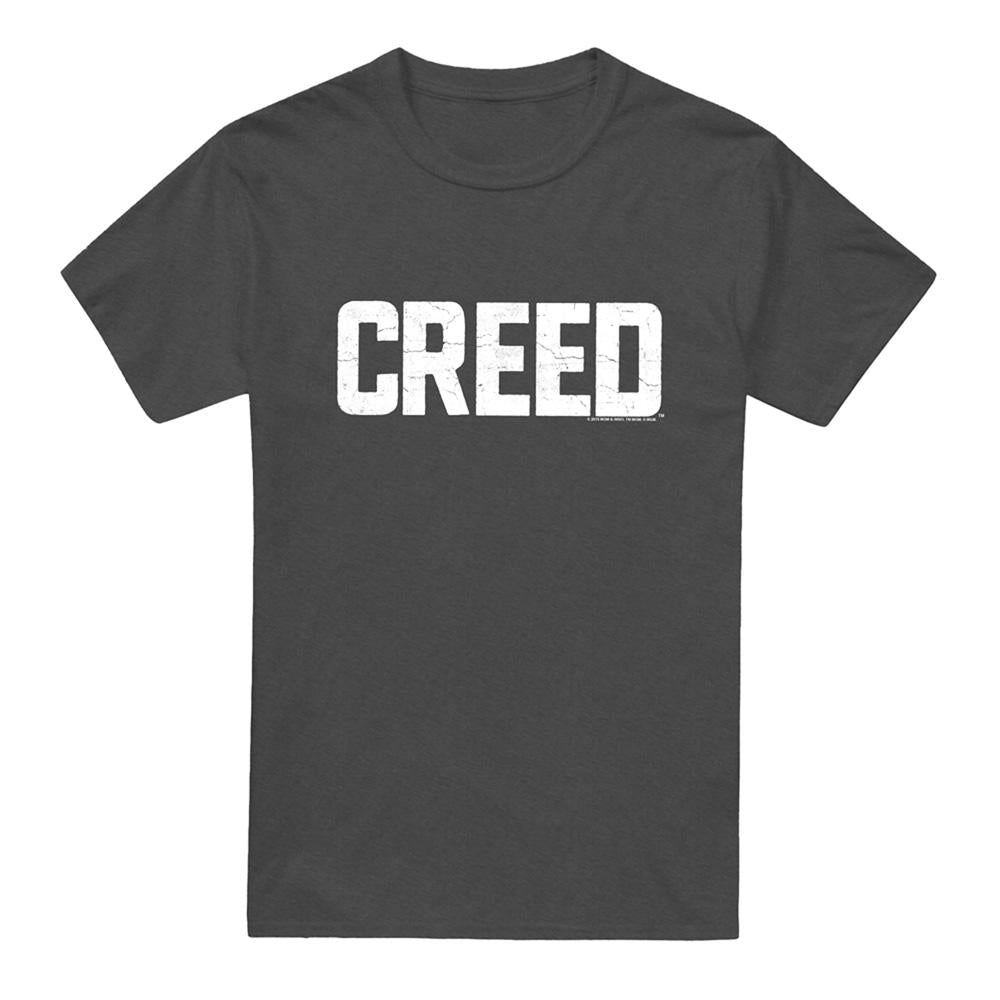 Charcoal - Front - Creed Unisex Adult Cracked Heather Logo T-Shirt