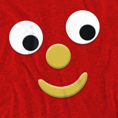 Red - Side - Gumby Unisex Adult Blockhead J Heather T-Shirt