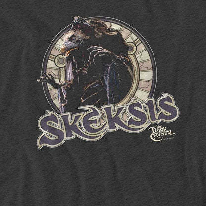 Charcoal - Side - Dark Crystal Unisex Adult Skeksis Heather T-Shirt