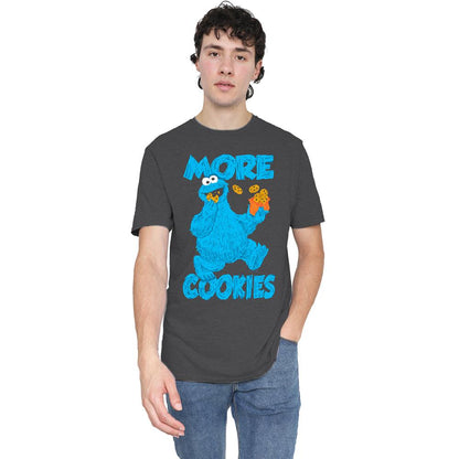 Charcoal - Lifestyle - Sesame Street Unisex Adult More Cookies Heather T-Shirt