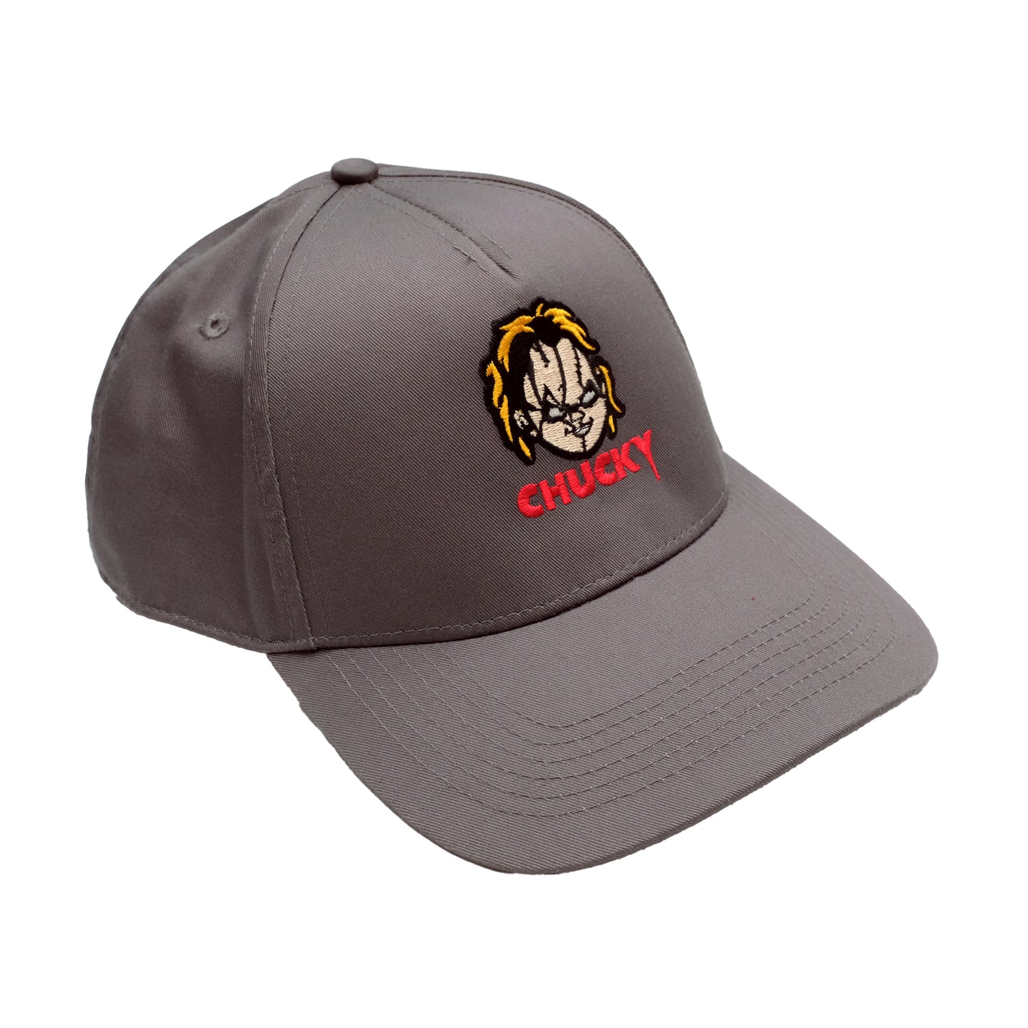 Graphic Grey - Back - Chucky Mens Face Snapback Baseball Cap