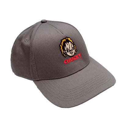 Graphic Grey - Back - Chucky Mens Face Snapback Baseball Cap
