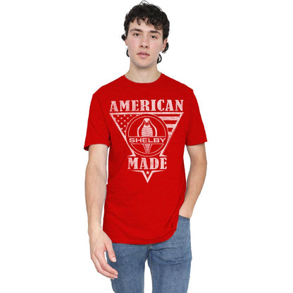 Red - Lifestyle - Carroll Shelby Unisex Adult American Made Flag Heather T-Shirt