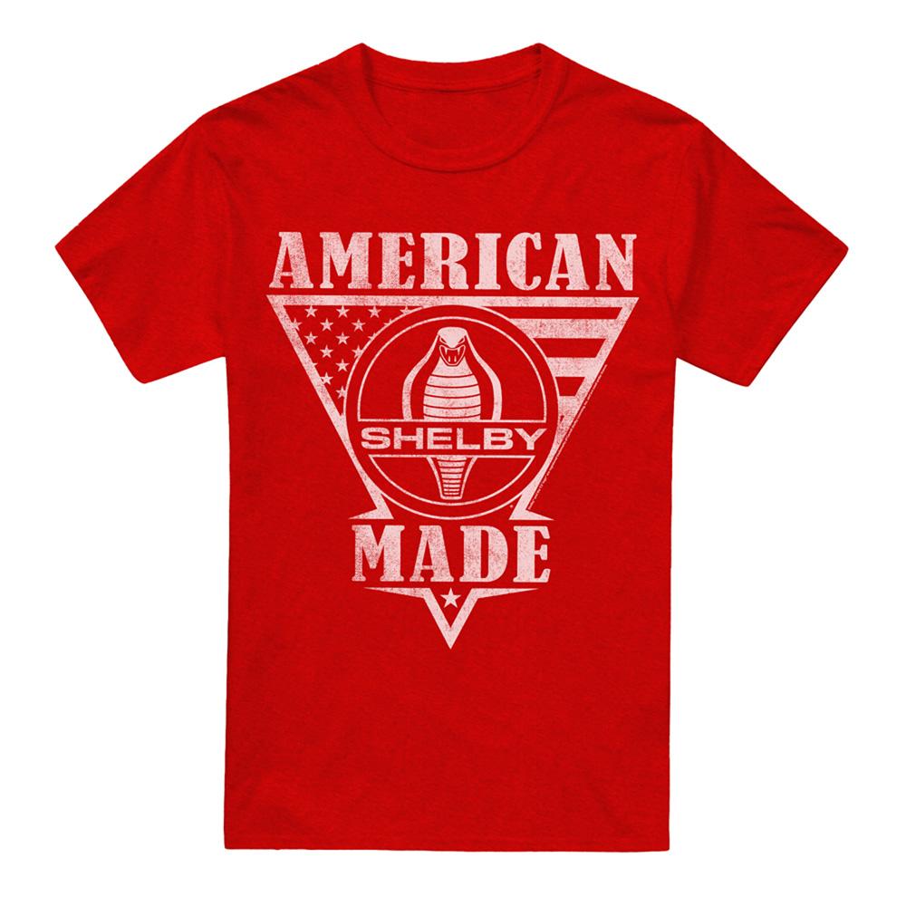 Red - Front - Carroll Shelby Unisex Adult American Made Flag Heather T-Shirt