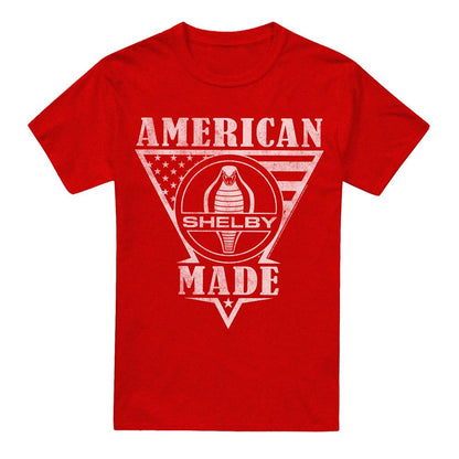 Red - Front - Carroll Shelby Unisex Adult American Made Flag Heather T-Shirt