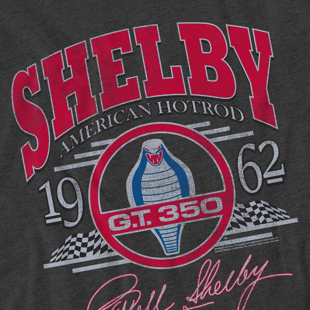 Charcoal - Side - Carroll Shelby Unisex Adult Hotrod Arched Heather T-Shirt