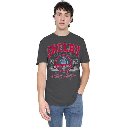 Charcoal - Lifestyle - Carroll Shelby Unisex Adult Hotrod Arched Heather T-Shirt