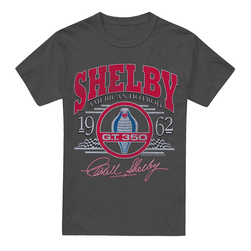 Charcoal - Front - Carroll Shelby Unisex Adult Hotrod Arched Heather T-Shirt