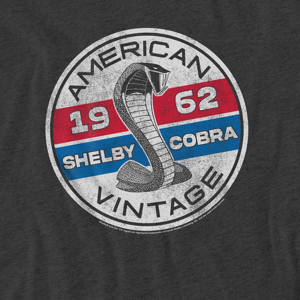Charcoal - Side - Carroll Shelby Unisex Adult Vintage Circle Heather T-Shirt