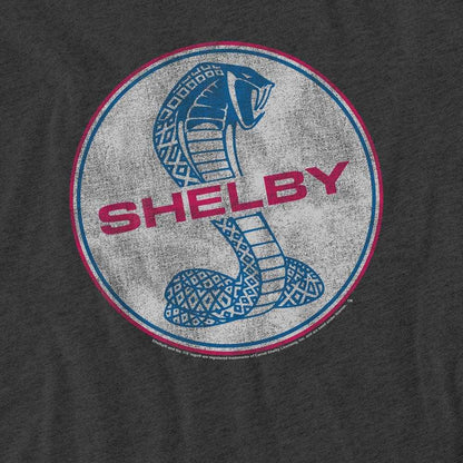 Charcoal - Side - Carroll Shelby Unisex Adult Full Color Cobra Heather T-Shirt