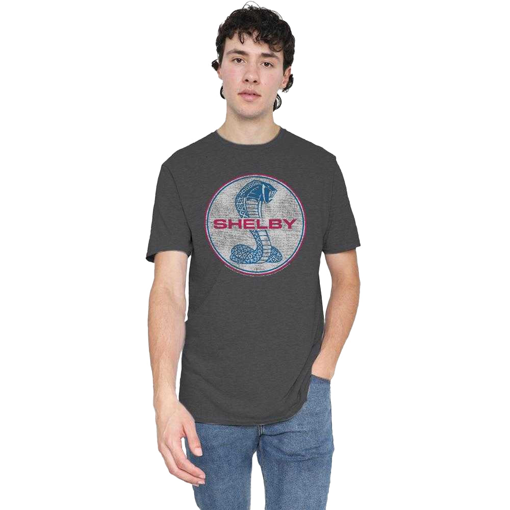 Charcoal - Lifestyle - Carroll Shelby Unisex Adult Full Color Cobra Heather T-Shirt