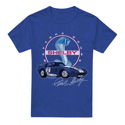 Royal Blue - Front - Carroll Shelby Unisex Adult Daytona Coupe Circle Logo Heather T-Shirt