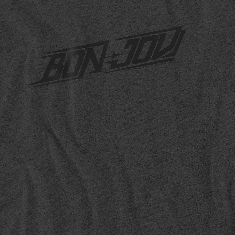 Charcoal - Side - Bon Jovi Unisex Adult New Logo Heather T-Shirt