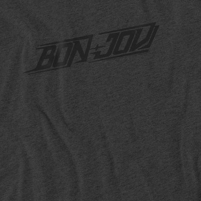 Charcoal - Side - Bon Jovi Unisex Adult New Logo Heather T-Shirt