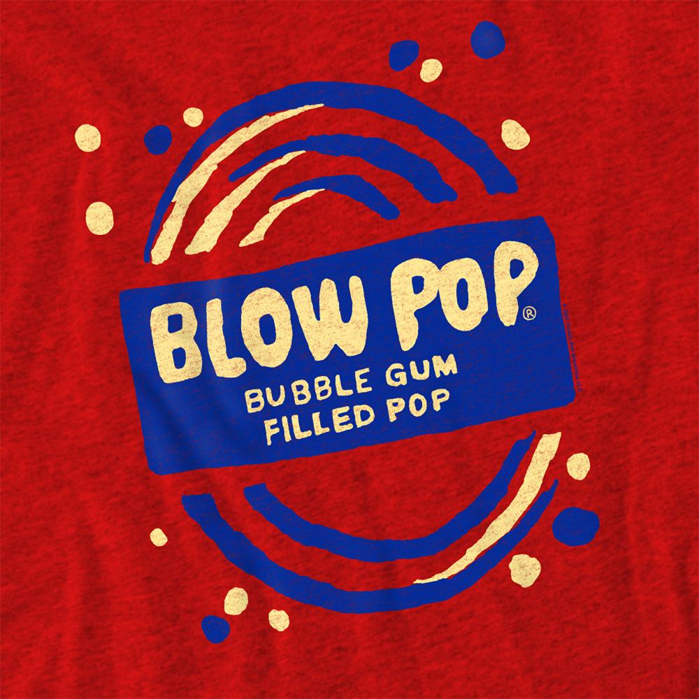 Red - Side - Tootsie Roll Unisex Adult Blow Pop Heather T-Shirt