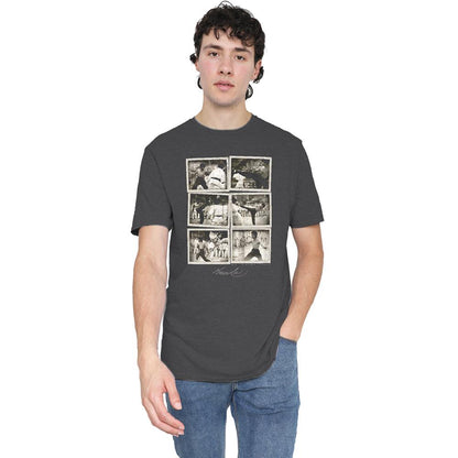 Charcoal - Lifestyle - Bruce Lee Unisex Adult Snap Shots Heather T-Shirt