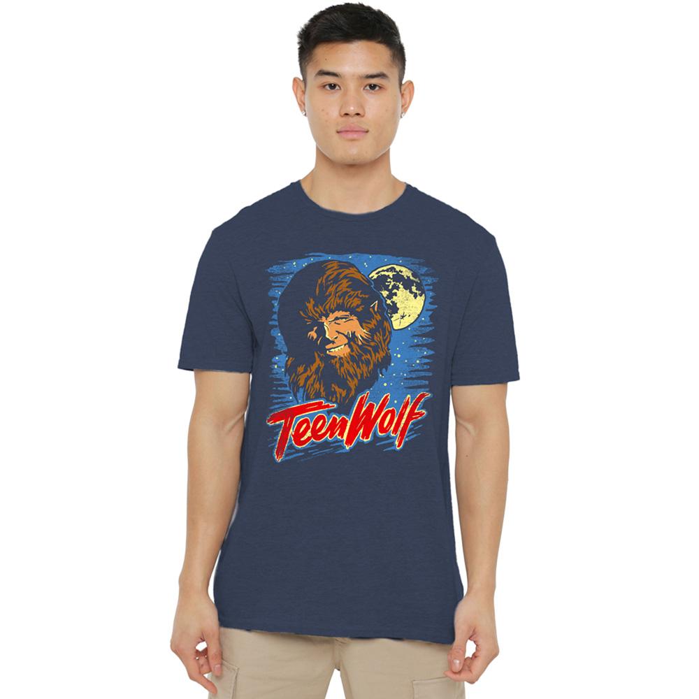 Navy - Lifestyle - Teen Wolf Unisex Adult Moon Heather T-Shirt