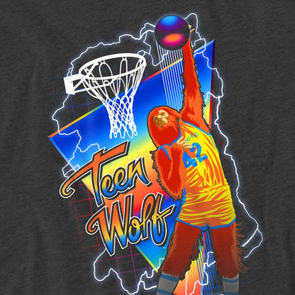 Charcoal - Side - Teen Wolf Unisex Adult Electric Heather T-Shirt