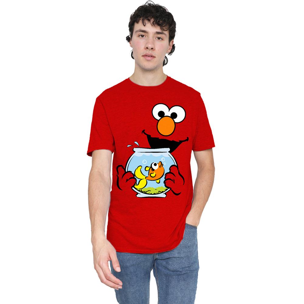 Red - Lifestyle - Sesame Street Unisex Adult Elmo & Dorothy Face Heather T-Shirt
