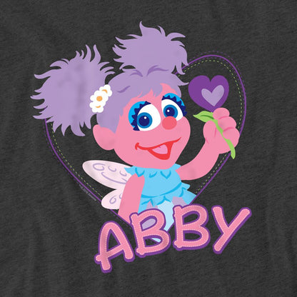 Charcoal - Side - Sesame Street Unisex Adult Abby Cadabby Heather T-Shirt