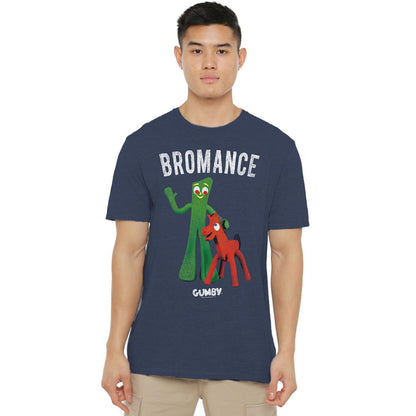 Navy - Back - Gumby Unisex Adult Heather T-Shirt