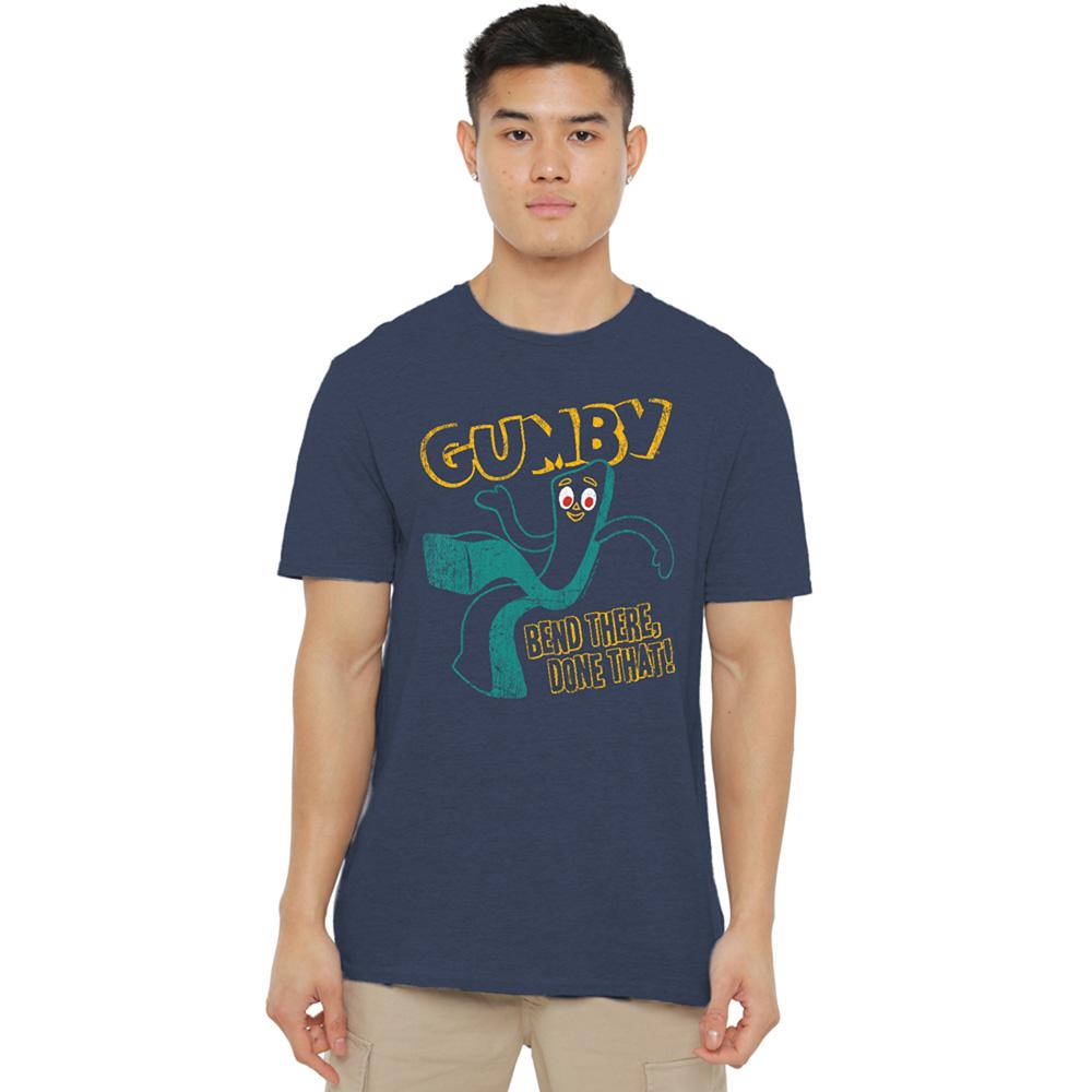 Navy - Lifestyle - Gumby Unisex Adult Bend There Done That Heather T-Shirt