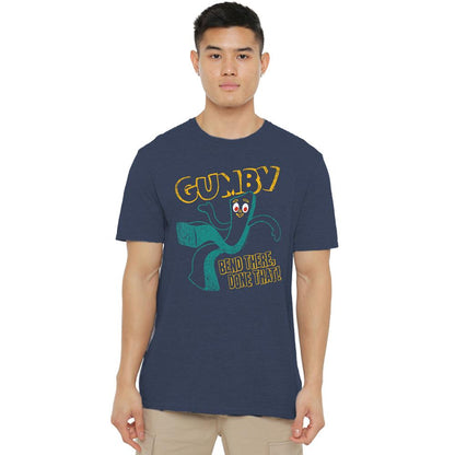 Navy - Lifestyle - Gumby Unisex Adult Bend There Done That Heather T-Shirt