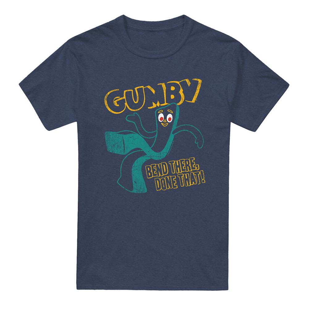 Navy - Front - Gumby Unisex Adult Bend There Done That Heather T-Shirt