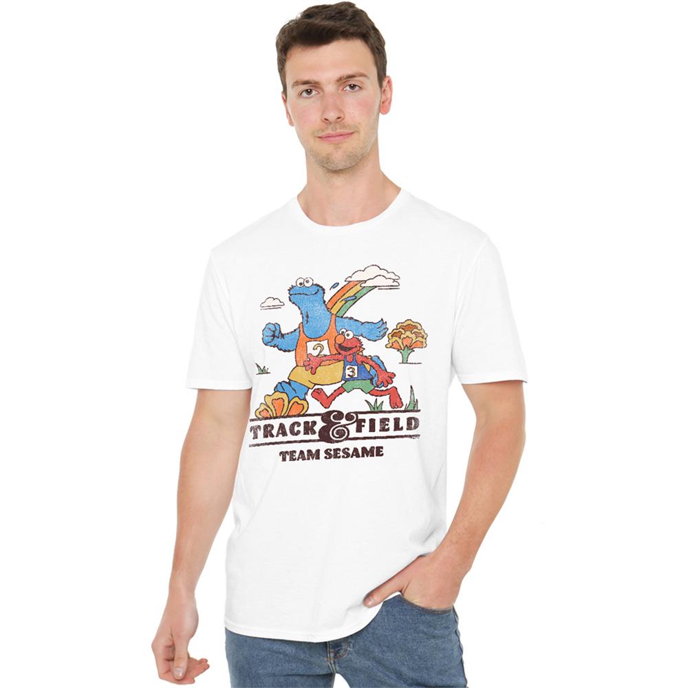 White - Lifestyle - Sesame Street Unisex Adult Track Field T-Shirt