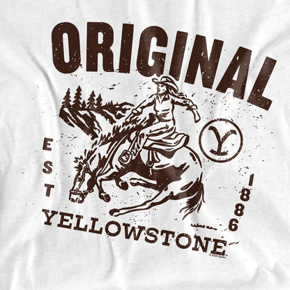 White - Side - Yellowstone Unisex Adult Original T-Shirt