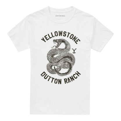 White - Front - Yellowstone Unisex Adult Dutton Ranch Snake T-Shirt