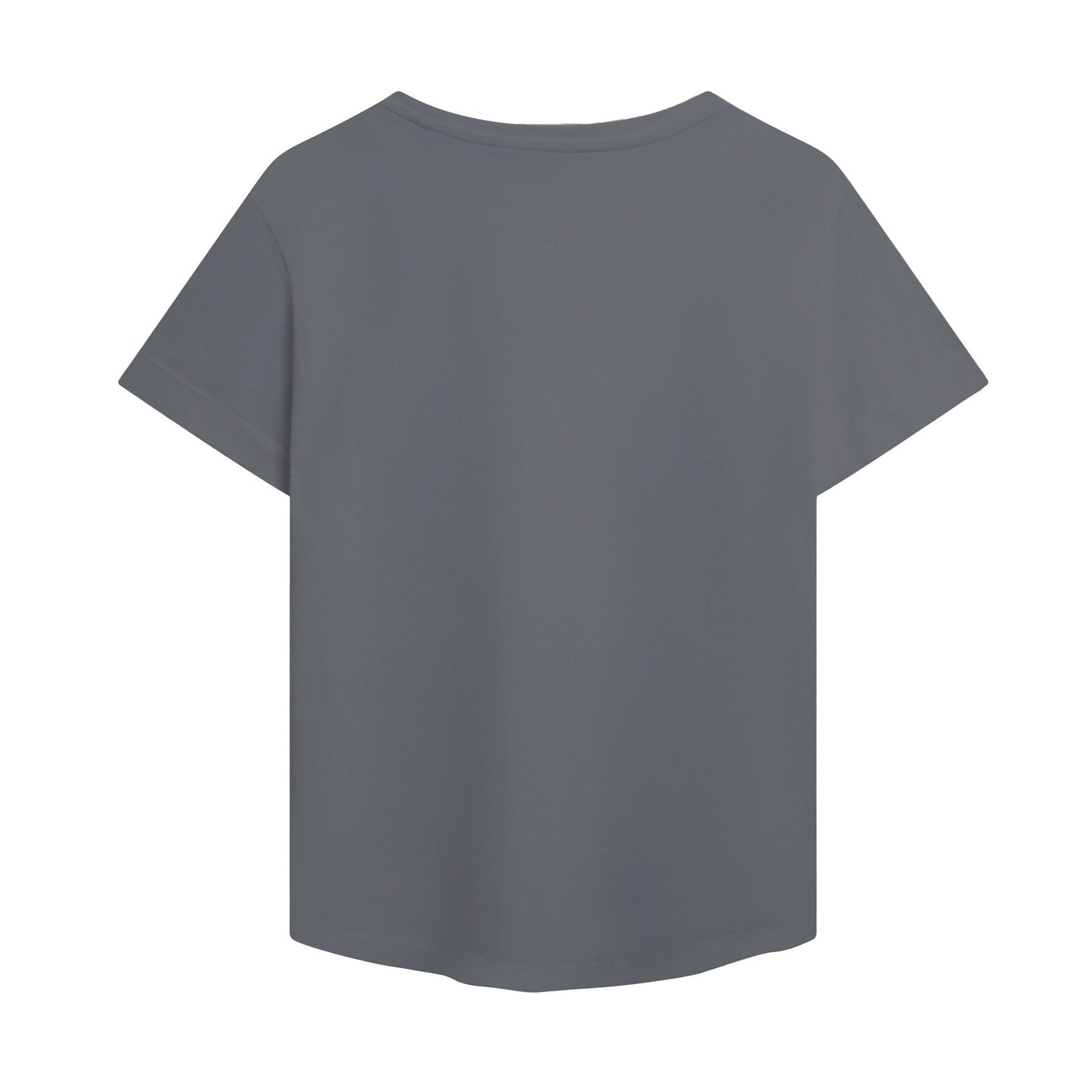 Charcoal - Back - It Womens-Ladies It Comes Back Roll Sleeve T-Shirt