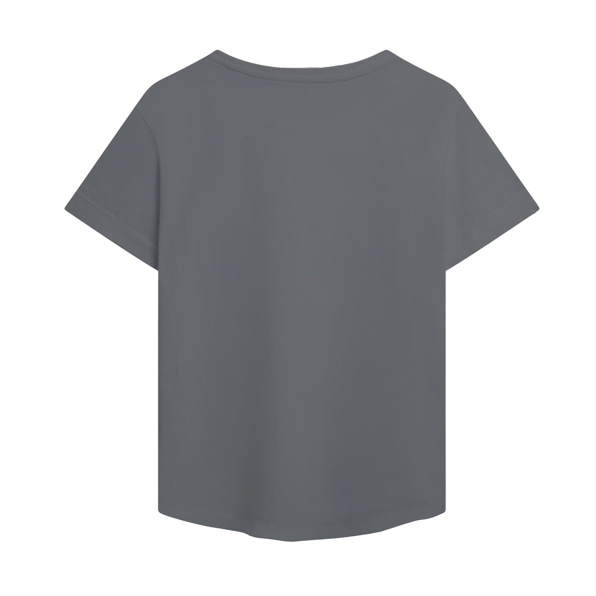 Charcoal - Back - It Womens-Ladies It Comes Back Roll Sleeve T-Shirt