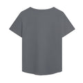 Charcoal - Back - It Womens-Ladies It Comes Back Roll Sleeve T-Shirt