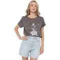 Charcoal - Side - It Womens-Ladies It Comes Back Roll Sleeve T-Shirt