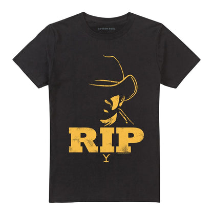 Black - Front - Yellowstone Unisex Adult Rip Wheeler T-Shirt