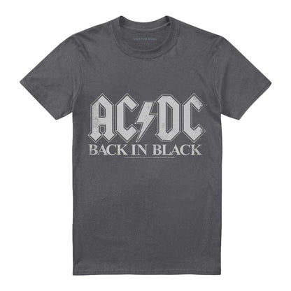 Charcoal - Front - ACDC Unisex Adult Back In Black T-Shirt