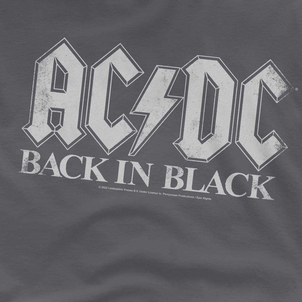 Charcoal - Side - ACDC Unisex Adult Back In Black T-Shirt
