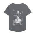 Charcoal - Front - It Womens-Ladies It Comes Back Roll Sleeve T-Shirt