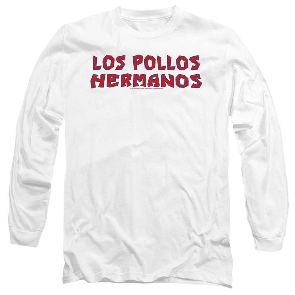 White - Front - Breaking Bad Unisex Adult Los Pollos Hermanos Logo Long-Sleeved T-Shirt