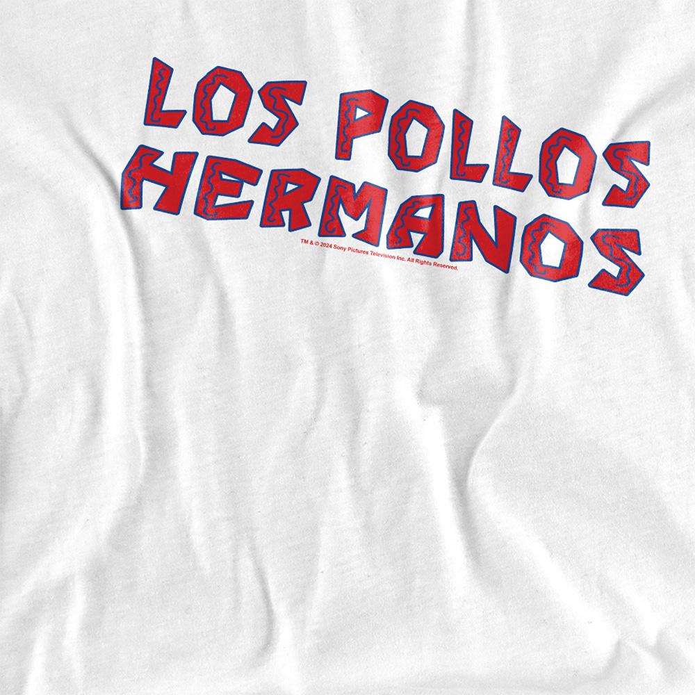 White - Side - Breaking Bad Unisex Adult Los Pollos Hermanos Logo T-Shirt