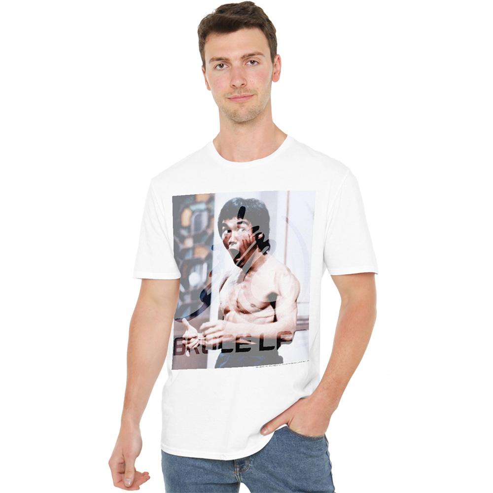 White - Lifestyle - Bruce Lee Unisex Adult Revving Up T-Shirt
