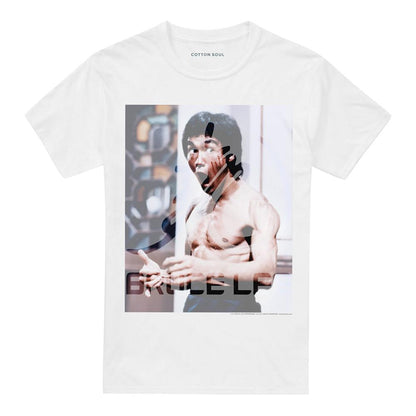 White - Front - Bruce Lee Unisex Adult Revving Up T-Shirt