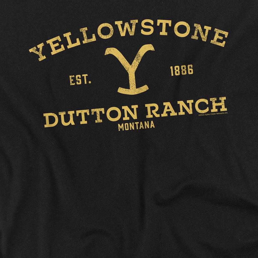 Black - Side - Yellowstone Unisex Adult Dutton Ranch Simple T-Shirt