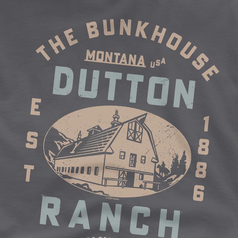 Charcoal - Side - Yellowstone Unisex Adult The Bunkhouse T-Shirt