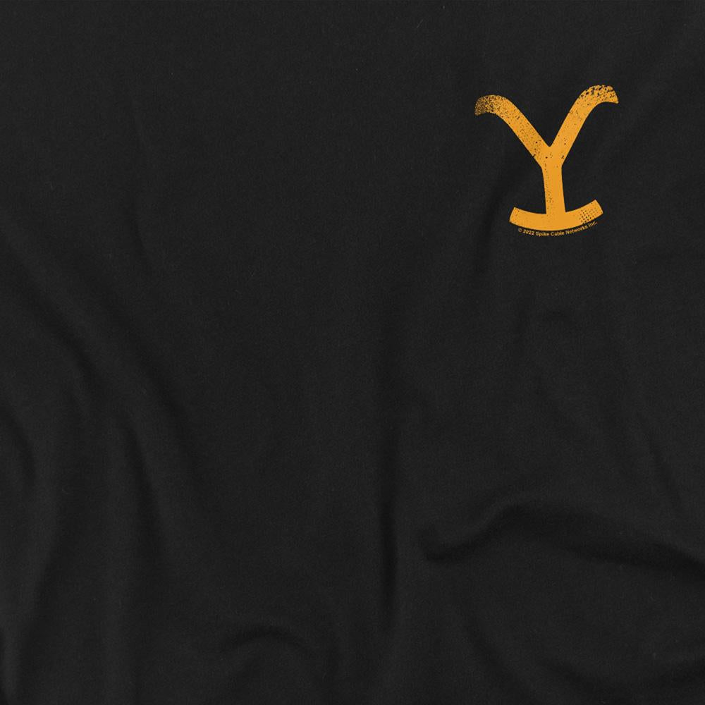 Black - Side - Yellowstone Unisex Adult Symbol T-Shirt