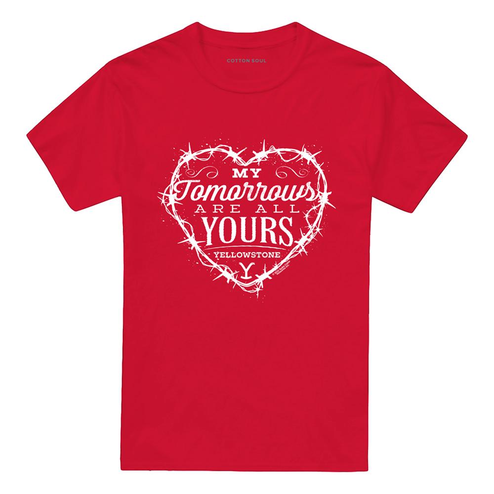 Red - Front - Yellowstone Unisex Adult My Tomorrows Are All Yours Rip & Beth T-Shirt