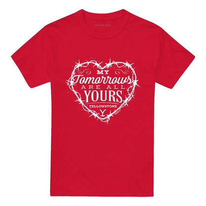 Red - Front - Yellowstone Unisex Adult My Tomorrows Are All Yours Rip & Beth T-Shirt