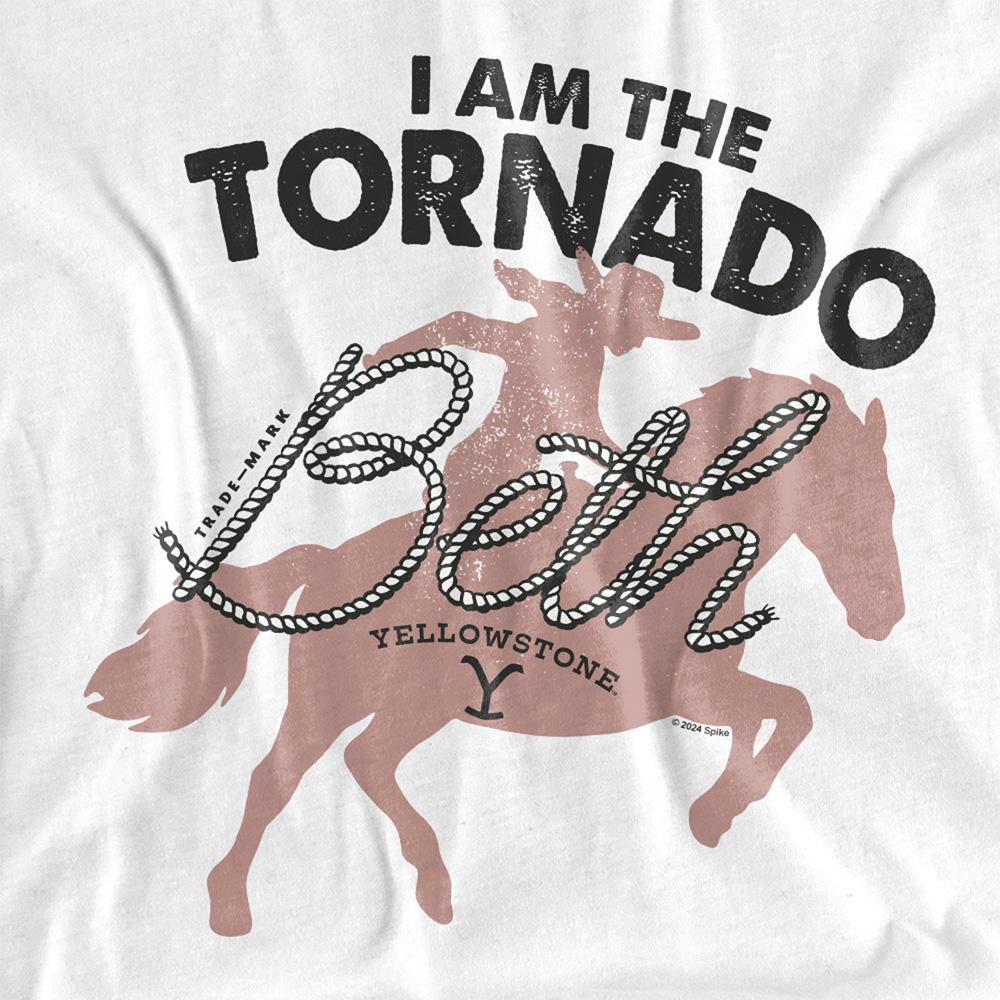 White - Side - Yellowstone Unisex Adult I´m The Tornado Beth Dutton T-Shirt